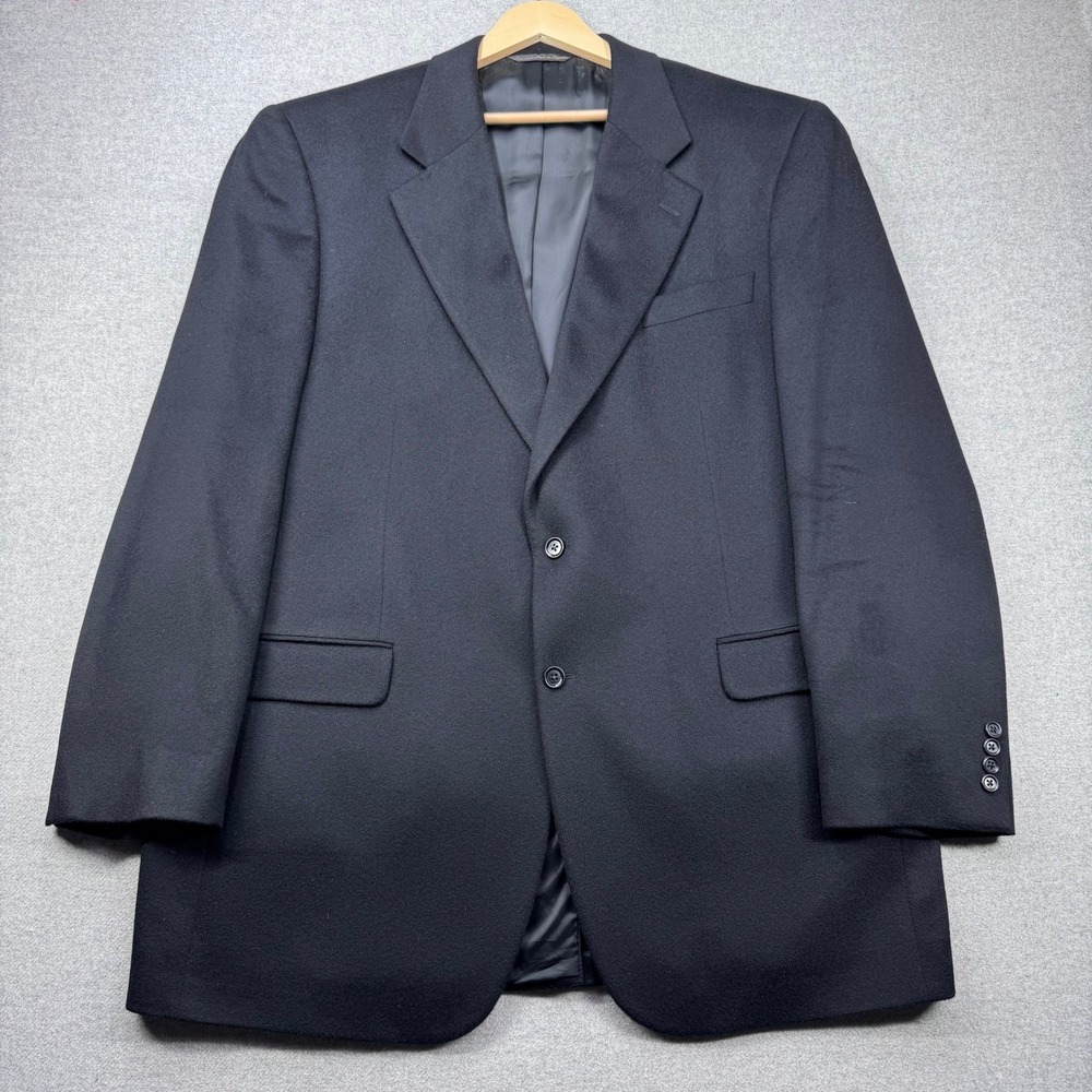Jack Victor Loro Piana 100% Cashmere Blazer Mens 48L Black Made In Canada